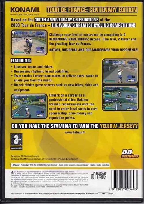 Tour de France Centenarian Edition - PS2 (B Grade) (Genbrug)